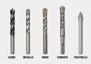 set di punte da trapano per legno metallo muro cemento e piastrelle