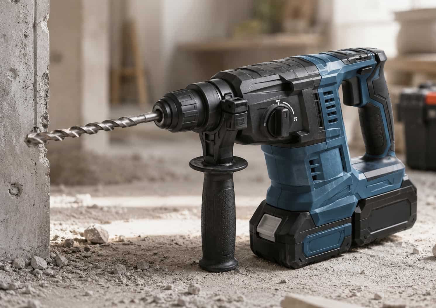 Tassellatore a batteria con punta SDS per forare cemento e muri. miglior tassellatore per casa